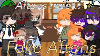 Aftons meet fake Aftons||Gacha Club Afton Family||FNaF||My AU