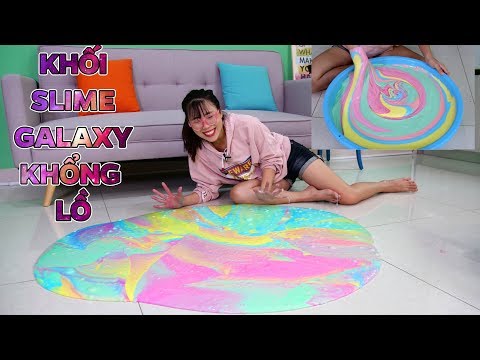 Video LÀM KHỐI SLIME GALAXY KHỔNG LỒ - SLIME DẢI NGÂN HÀ - youtube