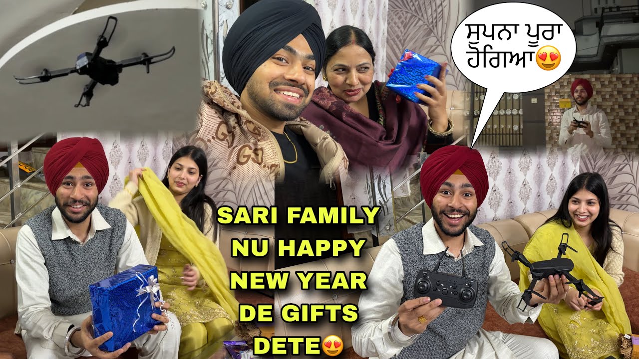 DRONE GIFT KRTA😍SARI FAMILY NU V GIFTS DETE😱DRONE CRASH HOGYA PEHLE DIN HI😨NEW YEAR WALE DIN PNGE