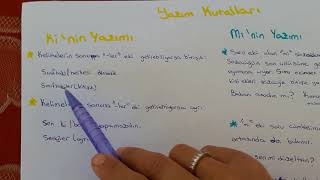 Ki Ve Mi Nin Yazim Kurali
