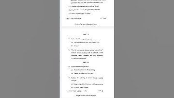 bca 2nd sem C Programming 2024 question paper #reels #exam #mdu #education