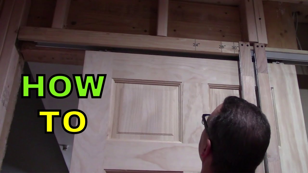 pocket door without removing wall - YouTube
