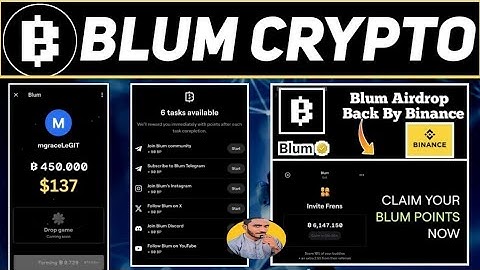 Blum Crypto Free Mining Today Airdrop | Blum Binance Labs Telegram Airdrop, Make Money Online