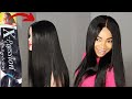 DIY STRAIGHT CROCHET WIG USING X-PRESSION BRAID EXTENSION / no closure wig