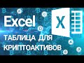 УНИВЕРСАЛЬНАЯ EXCEL ТАБЛИЦА С ПОДВЯЗКОЙ К COINMARKETCAP ДЛЯ КРИПТЫ И КРИПТОПОРТФЕЛЯ