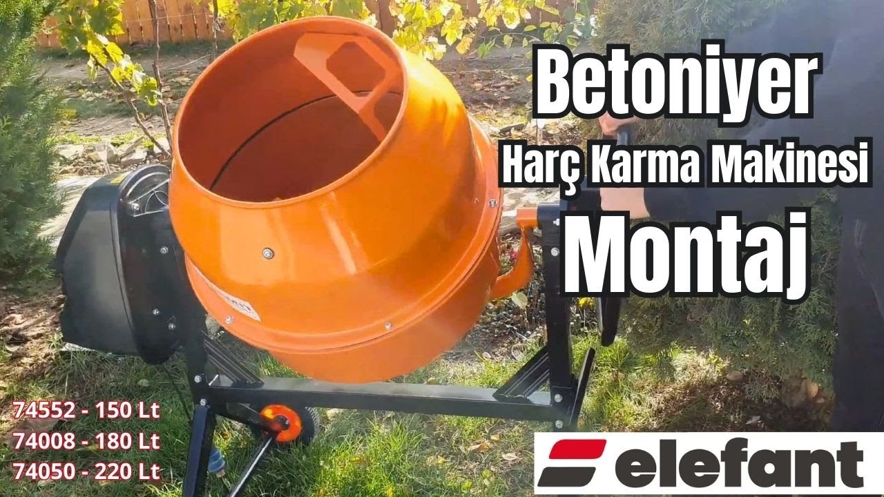 ELEFANT Betoniyer Harç Karma Makinesi Montajı DOĞRU KURULUM