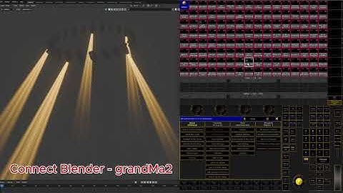 Connect Blender - grandMa Timecode Lighting #blenderlighting #blenderstage #Blendermalighting