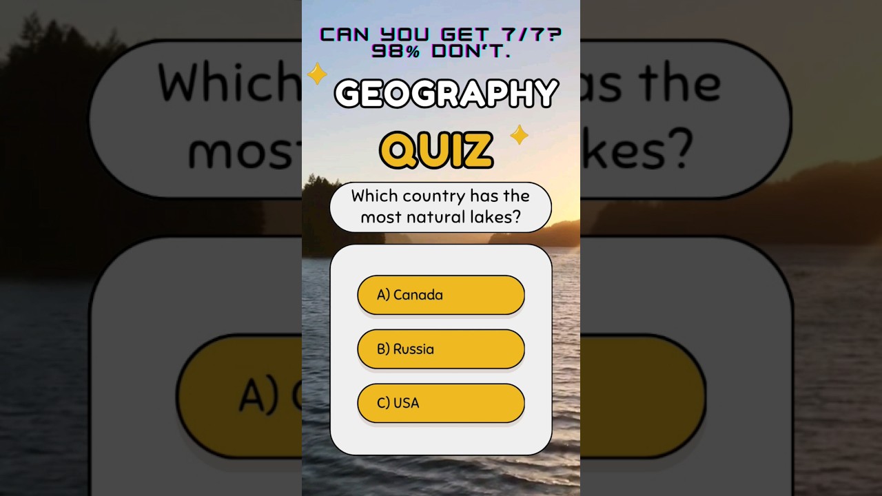 World Geography Quiz 🤔 Can you get 7/7? #geographyquiz #geography #quiz #quiztime #learn #knowledge
