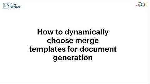 How to dynamically choose merge templates for document generation