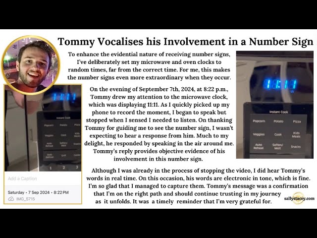 Tommy Vocalises his Involvement in a Number Sign