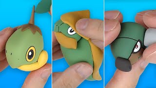 Pokémon Figures Making  Turtwig line(Grotle, Torterra)!! | Clay Art [satisfying video]