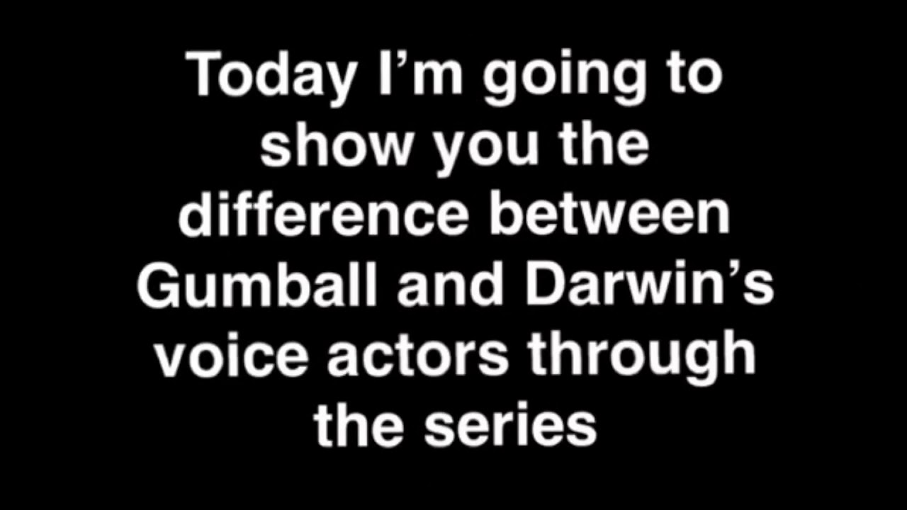 Gumball and Darwin’s Voice Actor Comparison - YouTube