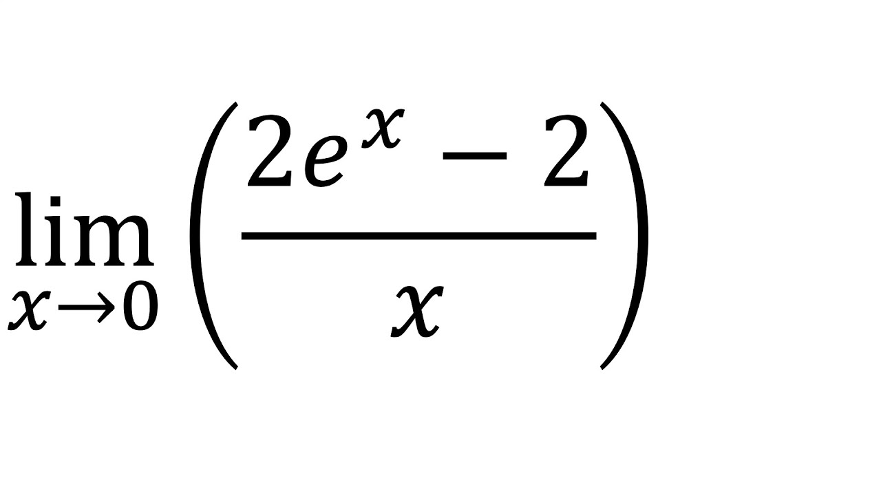 Limit Of 2e x 2 x As X Approaches 0 YouTube limit-of-2e-x-2-x-as-x-approaches-0-youtube