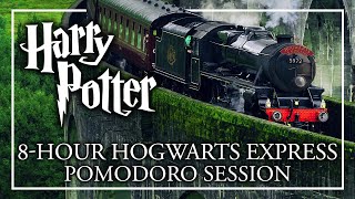 8hour Train To Hogwarts Harry Potter Pomodoro Session  Hogwarts Express Ambience Study Asmr