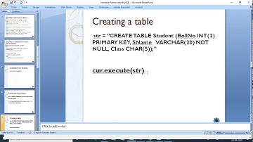 Interface Python with MySql part 2 creating database and table