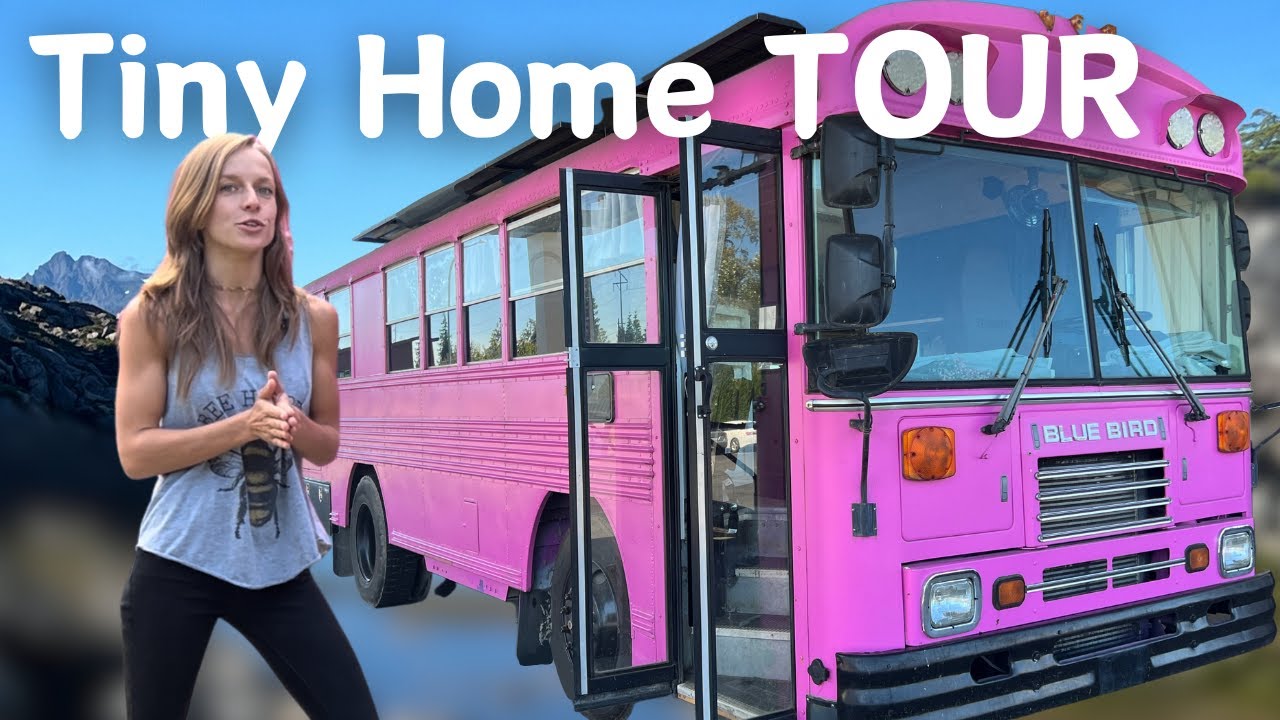 Tiny Home TOUR - FULL OFF-GRID Tour - BEST FLOOR PLAN - Skoolie