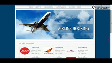 C#, ASP And MySQL Project On Airlines Reservation System