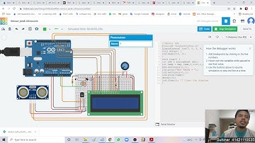 Simulasi sensor Arduino Cahaya LDR, suhu LM35 TMP36, Jarak ultrasonic