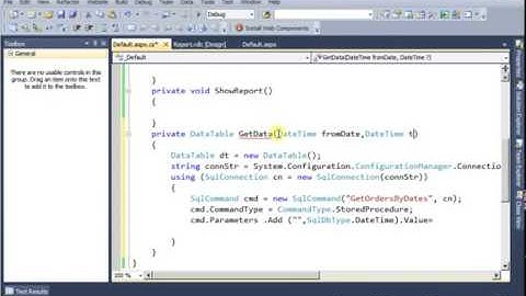 RDLC Report with parameters C# Code