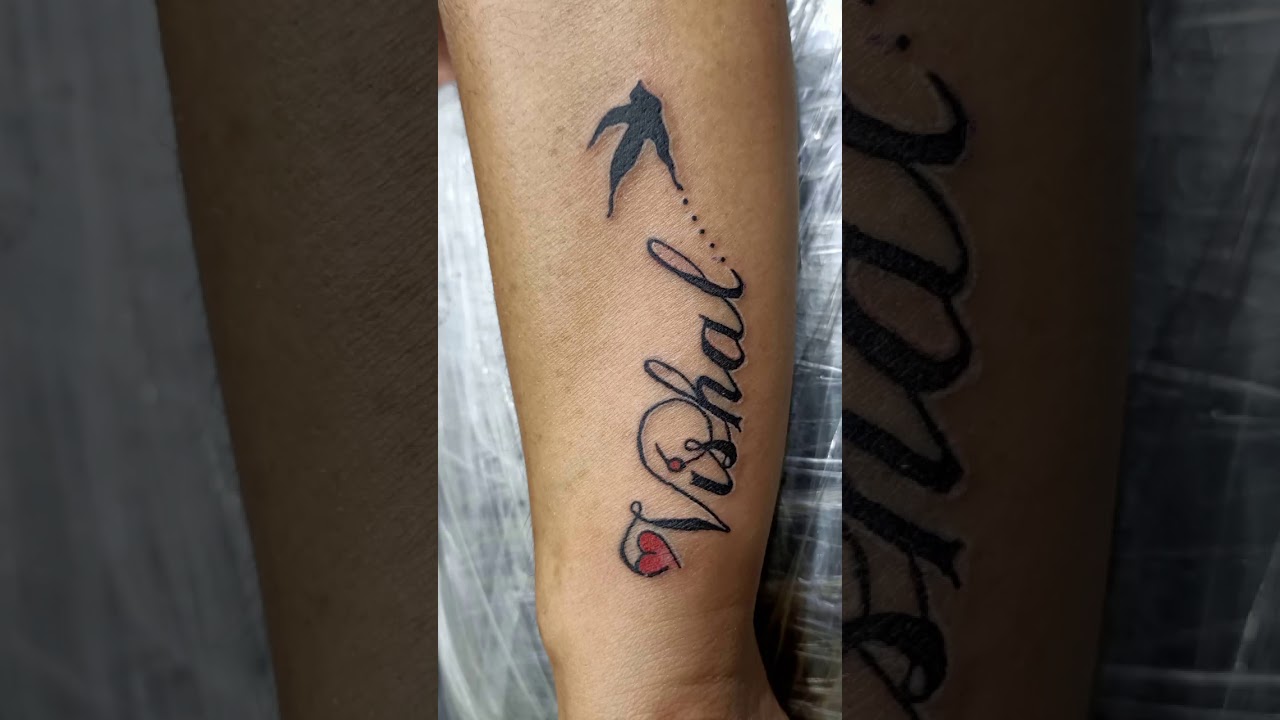 AV Tattoo Studio - Name Tattoo on chest Work Done by AV Tattoo Studio. ⚡  Contact no:7355731136(whatsapp) ⚡ For free consultations. Book Your  Appointment. ⚡ ⚡ ⚡ ⚡ #tattoolovers #nametattoo #tattoodesign #tattooideas #