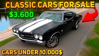 20 Magnificent Classic Cars Under $10,000 Available on Craigslist Marketplace! Cheap Beautiful Cars!