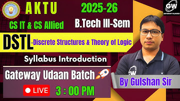 🟧DSTL – Discrete Structures & Theory of Logic | Discrete Mathematics | Udaan Batch 🚀IGateway Classes