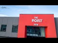 Drone view the port plaza