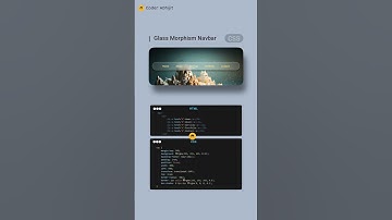 CSS Glass Morphism Navbar #shots #shortvideo #html #css
