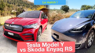 Skoda Enyaq Coupé RS iV ou Tesla Model Y ? Notre comparatif !