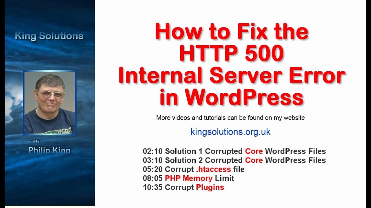 How to Fix the HTTP 500 Internal Server Error in WordPress