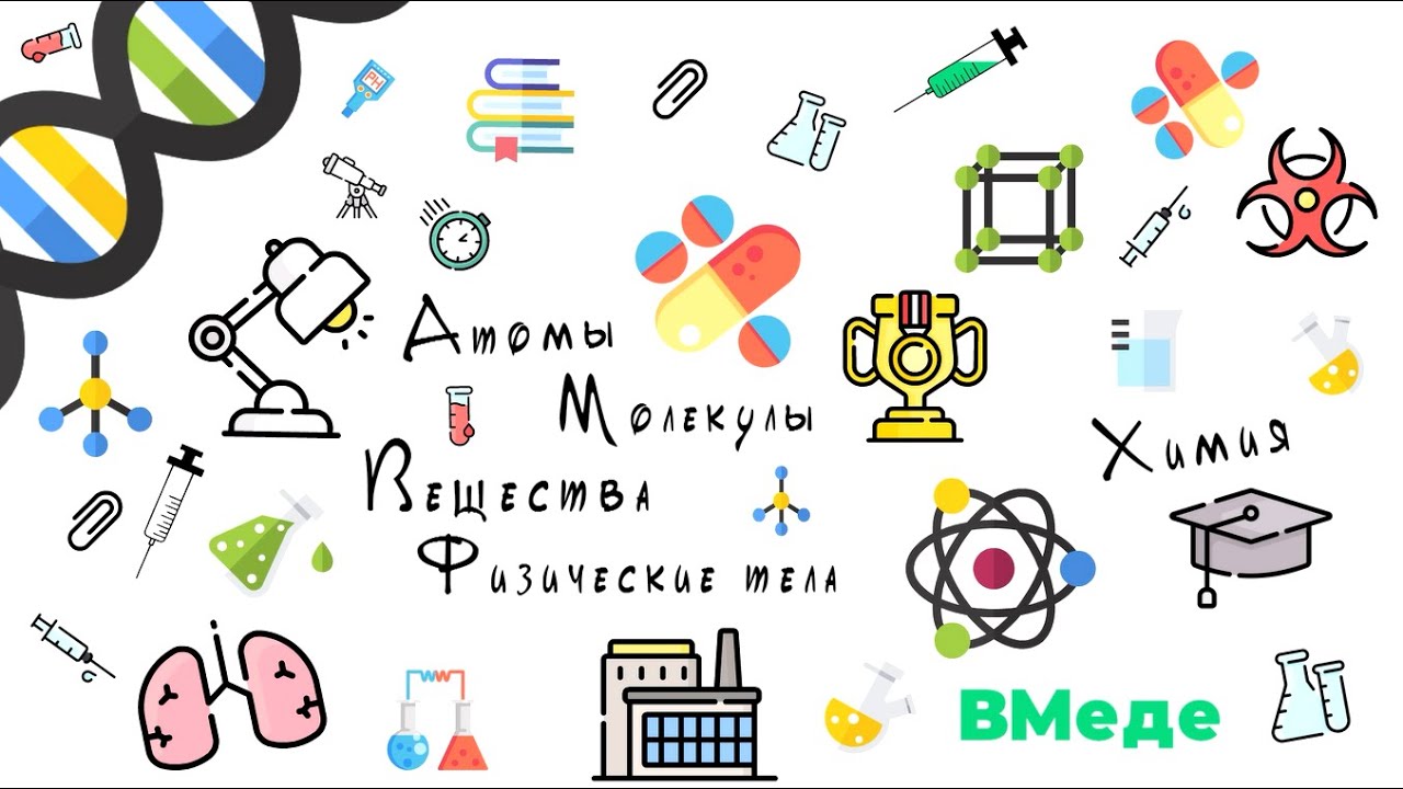 Химия урок 1. Атомы, молекулы, вещества и физические тела. - YouTube