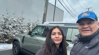 New Jersey snow storm drive in Land Rover