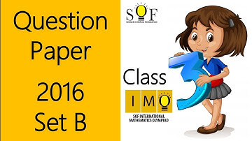 IMO Maths Olympiad Class 3 Question paper 2016 Set B
