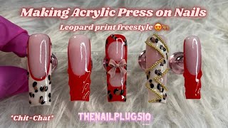 HOW TO MAKE PRESS ON NAILS 💕| Beginner friendly 🎀| Chit chat | watch me work | Thenailplug510