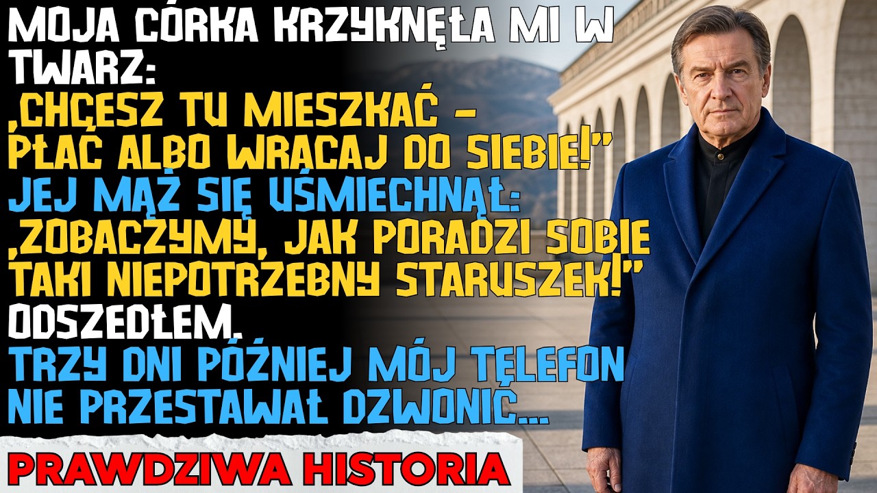 Mój zięć wyłożył rachunek za pokój, a moja córka krzyknęła: „Dokładaj się albo wracaj do siebie!”. Spakowałem dwie koszule i wyszedłem, zostawiając trzynastoletniego wnuka, który błagał, żebym...