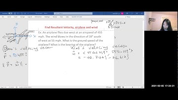 Calculus3: Find Resultant Velocity, airplane and wind