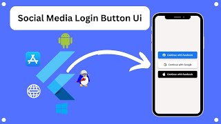 How to create login with social media buttons UI design in flutter