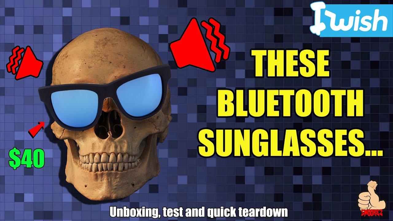 iWish: These $40 BLUETOOTH SUNGLASSES...are basically cheap sunglasses with tin cans in them