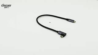 Usb C Straight Connector To Right Angle Type C Cable