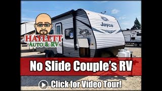 UPDATED 2020 Jay Flight 212QB No Slide Carpetless Couple's Camping Jayco Travel Trailer