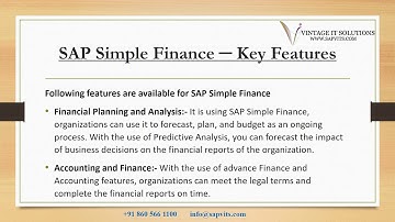SAP Simple Finance Training Video