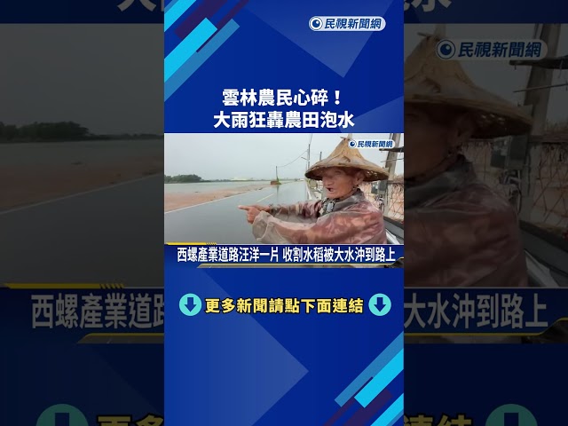 雲林農民心碎! 大雨狂轟"農田泡水"緊急搶救－民視新聞