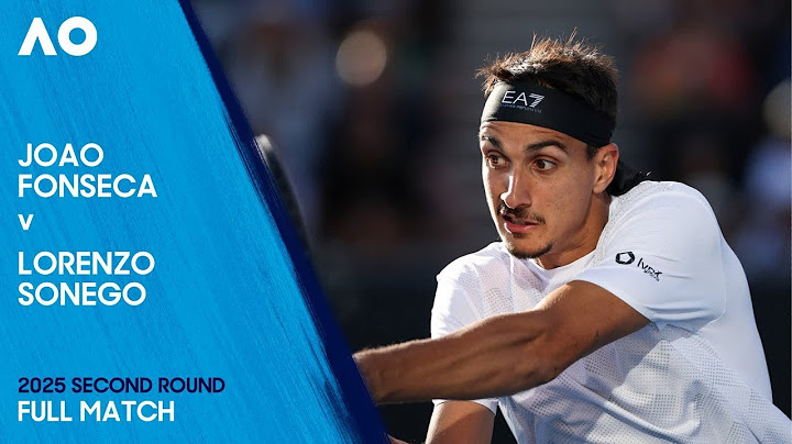 Joao Fonseca v Lorenzo Sonego Full Match | Australian Open 2025 Second Round