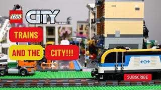 LEGO Trains and the City - building a full circuit and running trains around