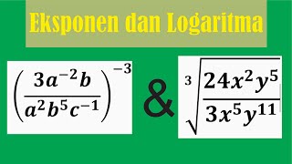 Bahas Tuntas Soal Eksponen Dan Logaritma Kelas 10 SMA/SMK