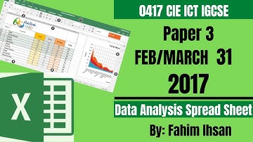 IGCSE ICT 0417/P31/2017 FEB - MARCH SPREAD SHEET