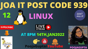 LINUX TUTORIAL  / HPJOA(IT)  / JOA(IT) CRASH COURSE  -939 /  HPJOA(IT) / BY POOJA