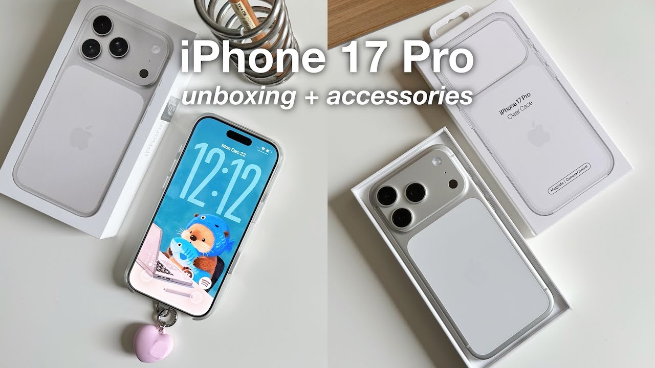 Распаковка iPhone 17 Pro + аксессуары | Эстетическая и простая настройка iOS 26