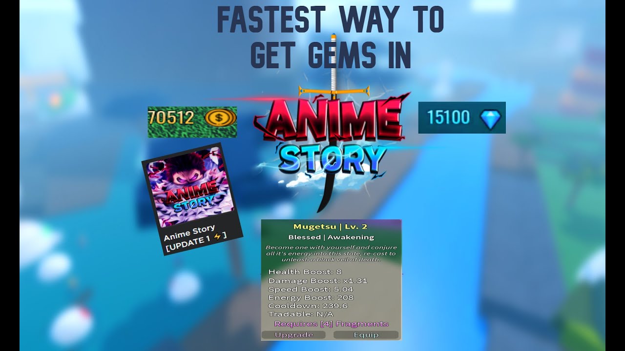 FASTEST WAY TO GRIND GEMS IN ANIME STORY AS A NOOB!