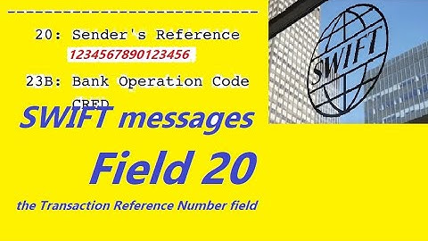 SWIFT messages, Field 20   the Transaction Reference Number field